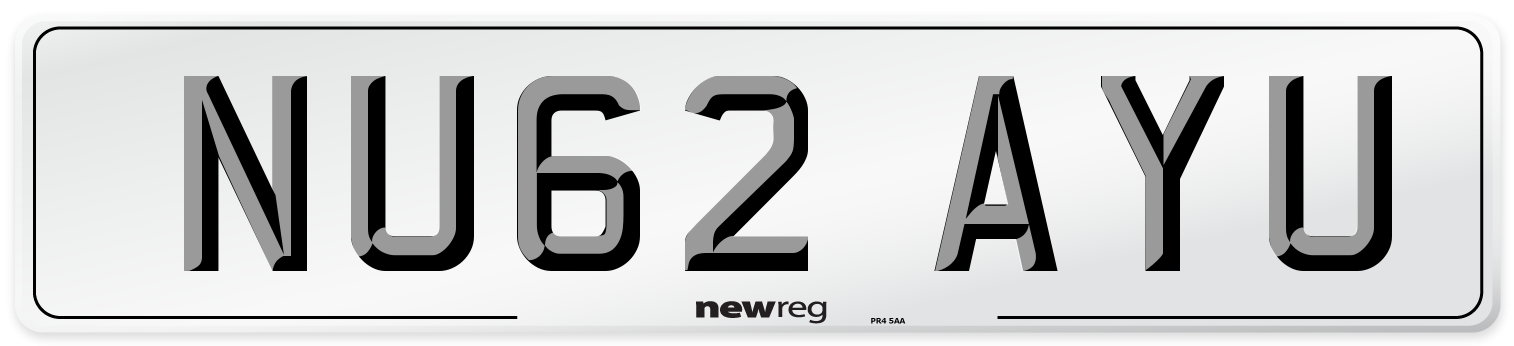 NU62 AYU Number Plate from New Reg